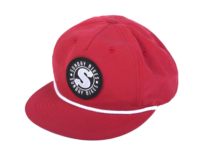 SUNDAY BRADGE UNSTRUCTURED HAT -Red-