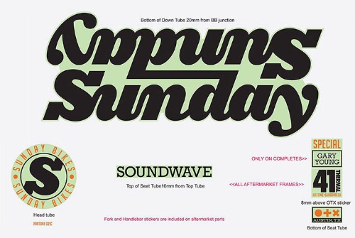 STICKER KIT, SUNDAY REPL for SOUNDWAVE SPECIAL (2022) &#039;GARY YOUNG&#039; SIGNATURE - GLOSS BLACK/ORANGE